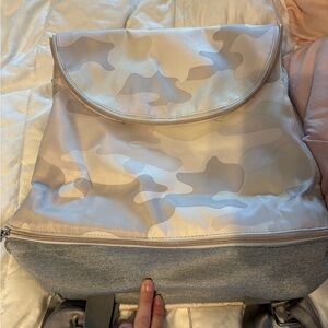 Stella & Dot Cream and Gray Camouflage Backpack